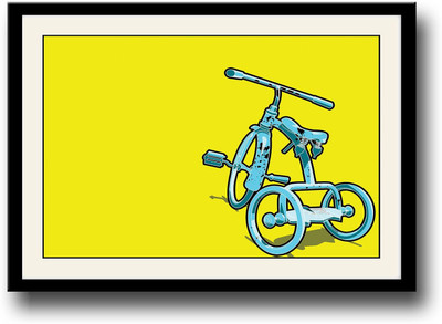 

Artistic tri cycle Fine Art Print(10 inch X 14 inch, Framed)