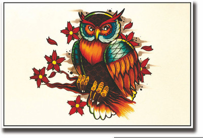

Posterhouzz Amazing Colourful Owl art Fine Art Print(12 inch X 18 inch, Rolled)