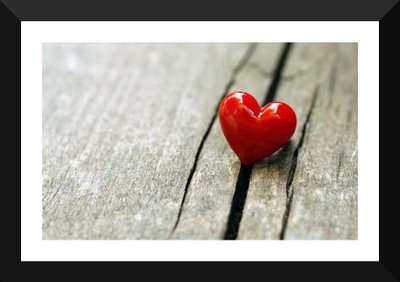 

Tallenge - Valentine’s Day Gift - Red Lovely Heart - Premium Quality A3 Size Framed Poster Paper Print(17 inch X 12 inch, Framed)