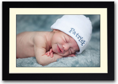 

Baby With Patrick Cap Fine Art Print(14 inch X 20 inch, Framed)