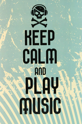 

Oshi - Keep Calm and Play Music Paper Print(18 inch X 12 inch, Streched)