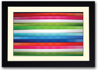 

Horizontal Abstract Colored Stripes Fine Art Print(14 inch X 20 inch, Framed)