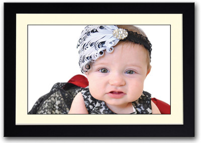 

Baby Girl In Black Dress Fine Art Print(14 inch X 20 inch, Framed)