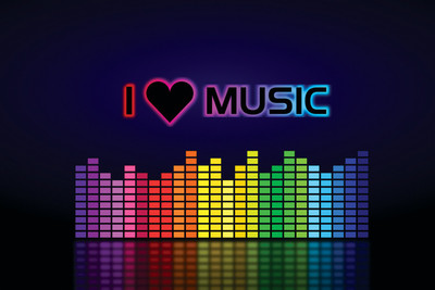 

I LOVE MUSIC 12X18 INCHES Fine Art Print(12 inch X 18 inch)