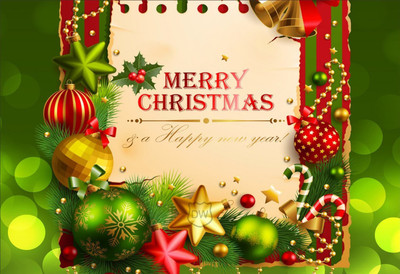 

Merry Christmas Poster (Non Tearable Synthetic Material) Fine Art Print(13 inch X 19 inch)