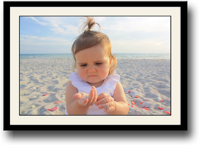 

Baby girl playing with sand Fine Art Print(10 inch X 14 inch, Framed)