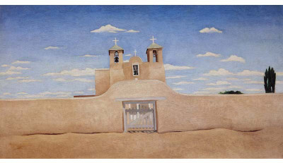 

Modern Masters Collection - Front Of Ranchos Church By Georgia O'Keeffe - Ready To Frame Rolled Digital Art Print On Photographic Paper(24 inch X 12 inch, Rolled)