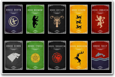 

Houses of Game of Thrones Paper Print(12 inch X 18 inch)