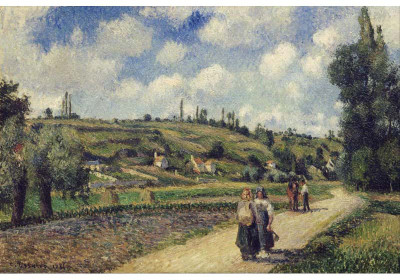 

Modern Masters Collection - Landscape near Pontoise, the Auvers Road by Camille Pissarro - Medium Size Ready To Frame Rolled Digital Art Print On Photographic Paper(27 inch X 18 inch, Rolled)