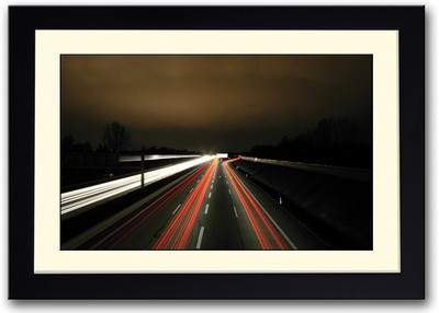 

Highway Lights Fine Art Print(14 inch X 20 inch, Framed)