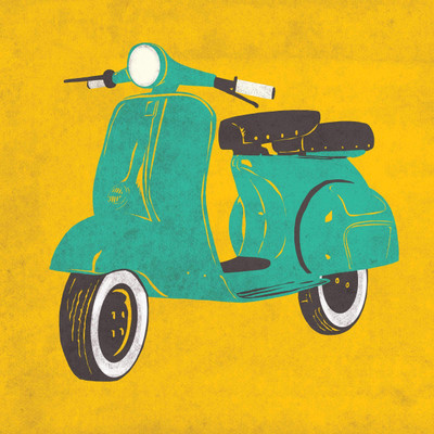 

Scooter Yellow Fine Art Print(24 inch X 24 inch, Rolled)