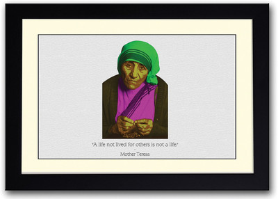 

Mother Teresa Life Quote Fine Art Print(14 inch X 20 inch, Framed)