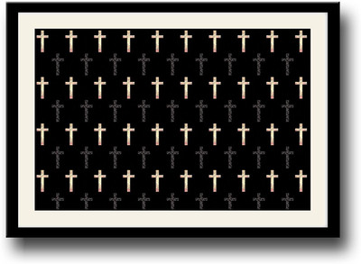 

Jesus Christ crosses design Fine Art Print(10 inch X 14 inch, Framed)