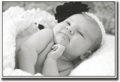 

Baby with black rose b&w Fine Art Print(12 inch X 18 inch, Rolled)