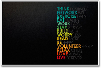 

Think Positive Quote Paper Print(12 inch X 18 inch)