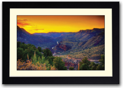 

Road Through Mountains Fine Art Print(14 inch X 20 inch, Framed)
