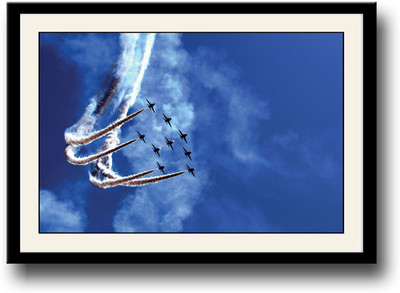 

9 planes flying together Fine Art Print(10 inch X 14 inch, Framed)