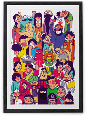 

Faces Fine Art Print(36 inch X 24 inch, Framed)