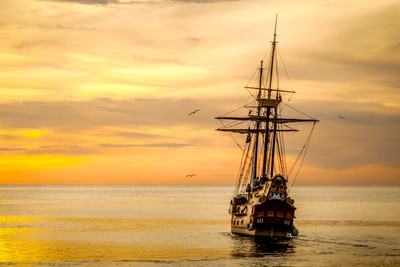 

Oshi - Beautiful Boat in Sea (2) Paper Print(12 inch X 18 inch, Stretched)