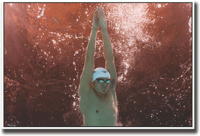 

Swimmer in water Fine Art Print(12 inch X 18 inch, Rolled)