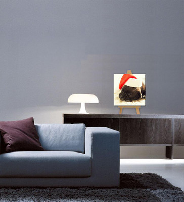 

Tallenge Christmas Collection - Adorable Dog With Hat - Gallery Wrap Canvas Art(7 inch X 7 inch, Stretched)