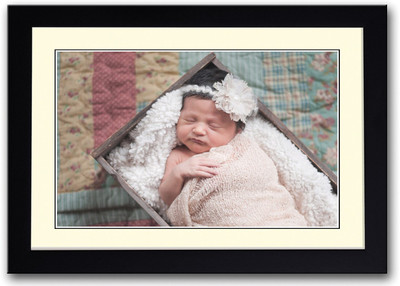 

Cute Baby With White Hat Afp2079 Fine Art Print(14 inch X 20 inch, Framed)