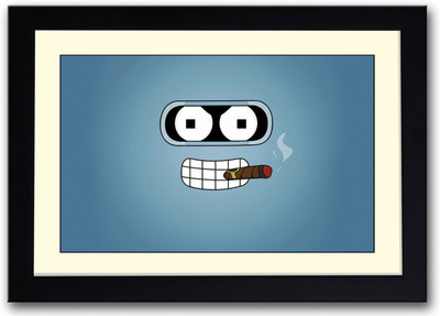 

Futurama Bender Fine Art Print(14 inch X 20 inch, Framed)