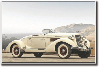 

White vintage car Fine Art Print(12 inch X 18 inch, Rolled)