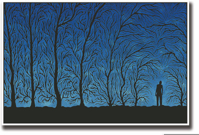 

Posterhouzz Man and trees artistic Fine Art Print(12 inch X 18 inch, Rolled)