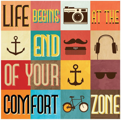 

Posterhouzz Life Begins at the End of Your Comfort Zone Fine Art Print(18 inch X 12 inch, Rolled)