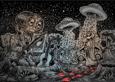 

The Sad Alien Paper Print(24 inch X 16 inch)