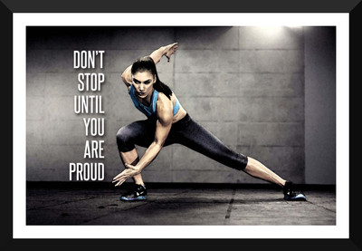 

Spirit Of Sports - Motivational Poster - Dont Stop UNtil You Are Proud - A3 Size Framed Poster Paper Print(17 inch X 12 inch)