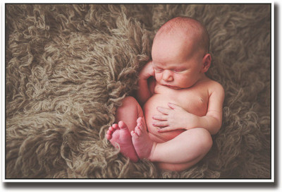 

Baby on grey fur carpet Fine Art Print(12 inch X 18 inch, Rolled)