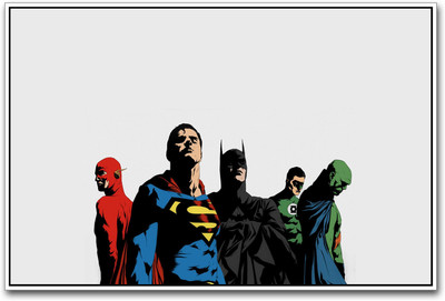 

Batman SuperMan Justice League Paper Print(12 inch X 18 inch)