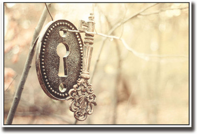 

Vintage key and keyhole Fine Art Print(12 inch X 18 inch, Rolled)