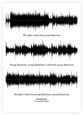 

David Bowie "Young Americans" Lyrics Quotes Paper Print(16.5 inch X 11.5 inch, Rolled)