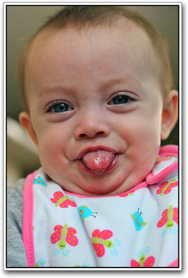 

Cute Baby showing Tongue fabulous Paper Print(18 inch X 12 inch)