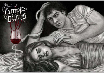 

Posterhouzz Vampire Diaries PHetching Paper Print(12 inch X 18 inch, Rolled)
