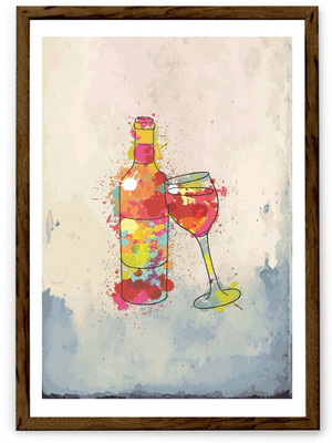 

Hulkut Madhushala Art Print with brown frame 16 * 24 Inches Fine Art Print(26 inch X 1 inch, Framed)