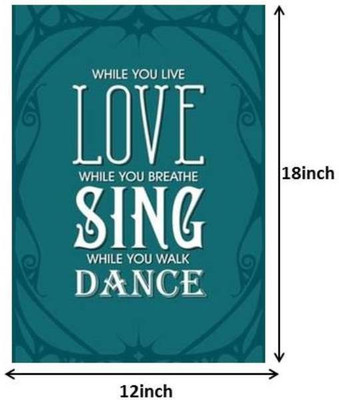 33% OFF on Love Sing Dance Paper Print(18 inch X 12 inch, Rolled) 33% OFF on Love Sing Dance Paper Print(18 inch X 12 inch, Rolled)