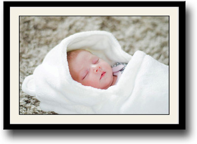 

Baby with white hood Fine Art Print(10 inch X 14 inch, Framed)