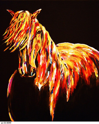 

Posterhouzz Poster -Black Horse 51 Fine Art Print(18 inch X 12 inch, Rolled)