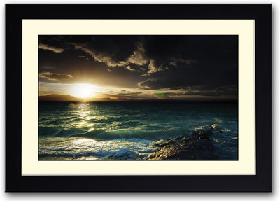 

Blue Water sunrise Fine Art Print(14 inch X 20 inch, Framed)