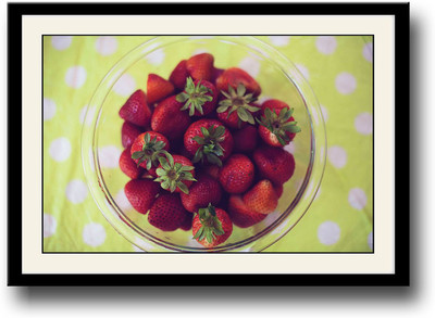 

Strawberries in a bowl Fine Art Print(10 inch X 14 inch, Framed)