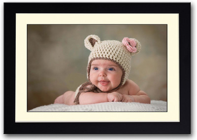 

Cute Baby With A Nice Hat Fine Art Print(14 inch X 20 inch, Framed)