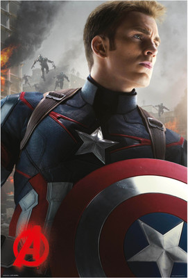 

Captain America - Avengers (Officially Licensed) Paper Print(36 inch X 24 inch, Rolled)
