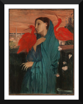 

Tallenge - Young Woman With Ibis by Edgar Degas - Framed A3 Size Poster Paper Print(17 inch X 12 inch)