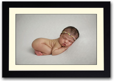 

Cute Baby With A Cute Hair Band Fine Art Print(14 inch X 20 inch, Framed)