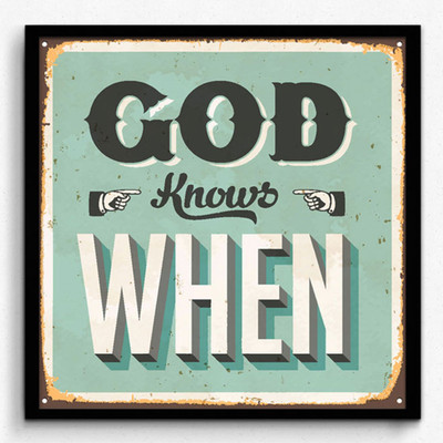 Seven Rays God Knows When Pin Up Framed (Small)(13 inch X 13 inch)