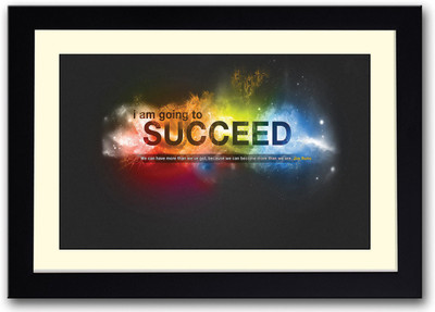 

Success Quote Fine Art Print(14 inch X 20 inch, Framed)